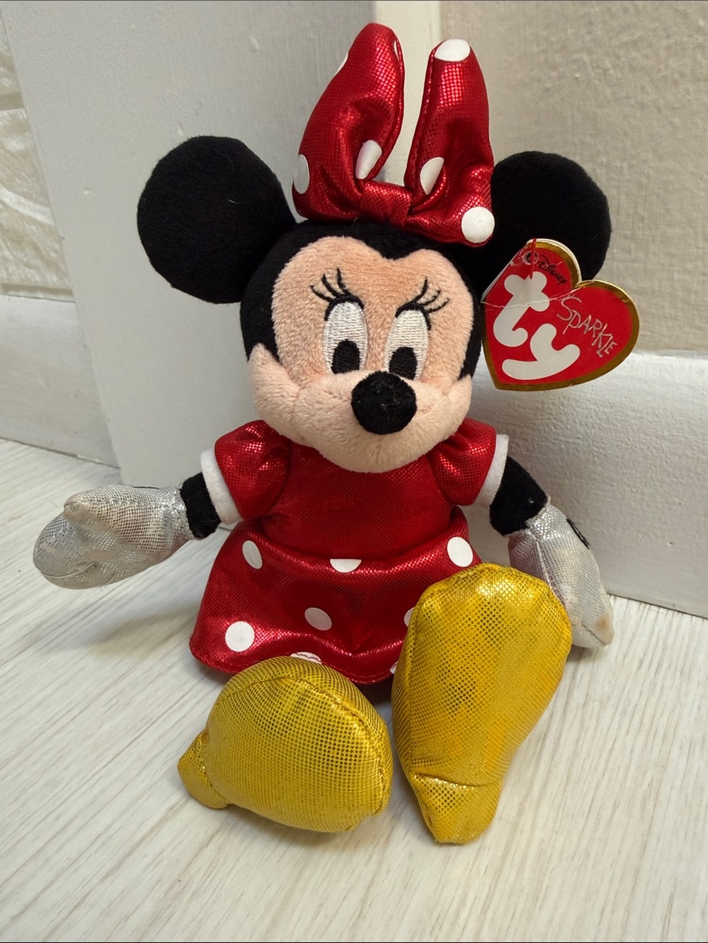Disney TY Sparkle Minnie Mouse Beanie Plush